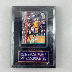 NBA Shaq 96 / 97 Upper Deck LA Lakers Basketball Card Wall Plaque 6" x 8"